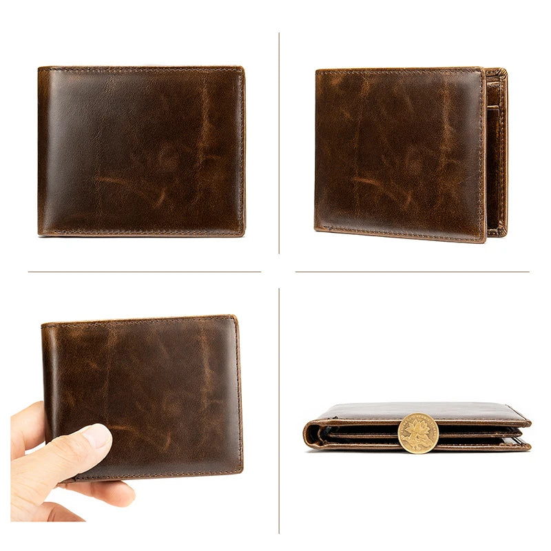 DefenderShield Leather Wallet – RFID Anti-Theft Business Wallet