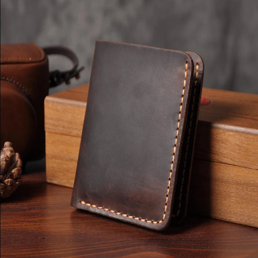 Heritage Craft Leather Wallet – Handmade Crazy Horse Design