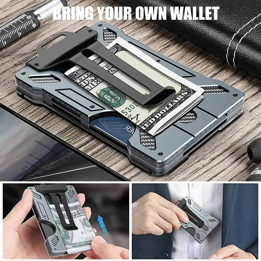 Transparent Card Holder – RFID Anti-theft Brush for Men