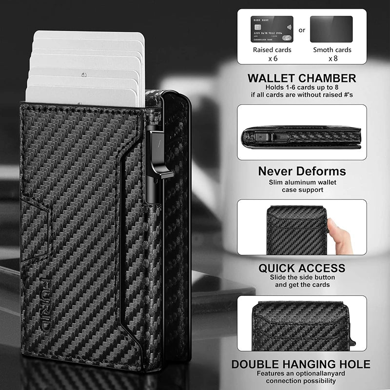 Airtag Wallet for Men – Pop Up RFID Credit Card Holder Wallet