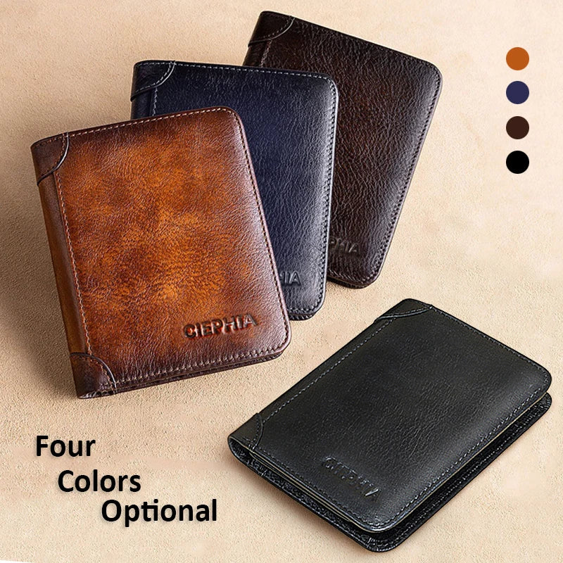 Vanguard RFID Leather Wallet – Slim Vintage Design.