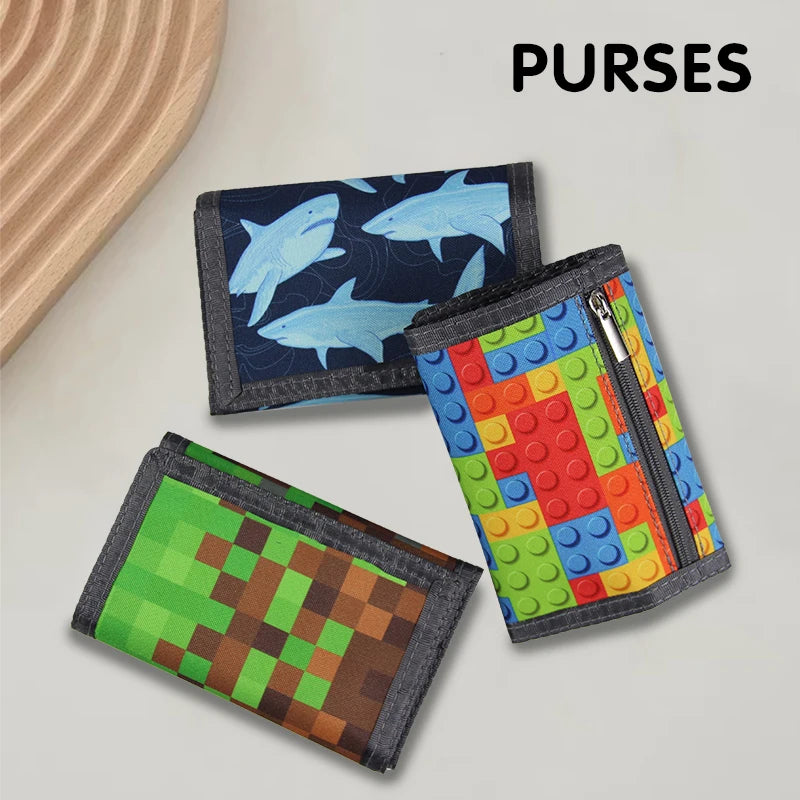 Children's Foldable Canvas Wallet – Multifunctional Coin Purse for Students