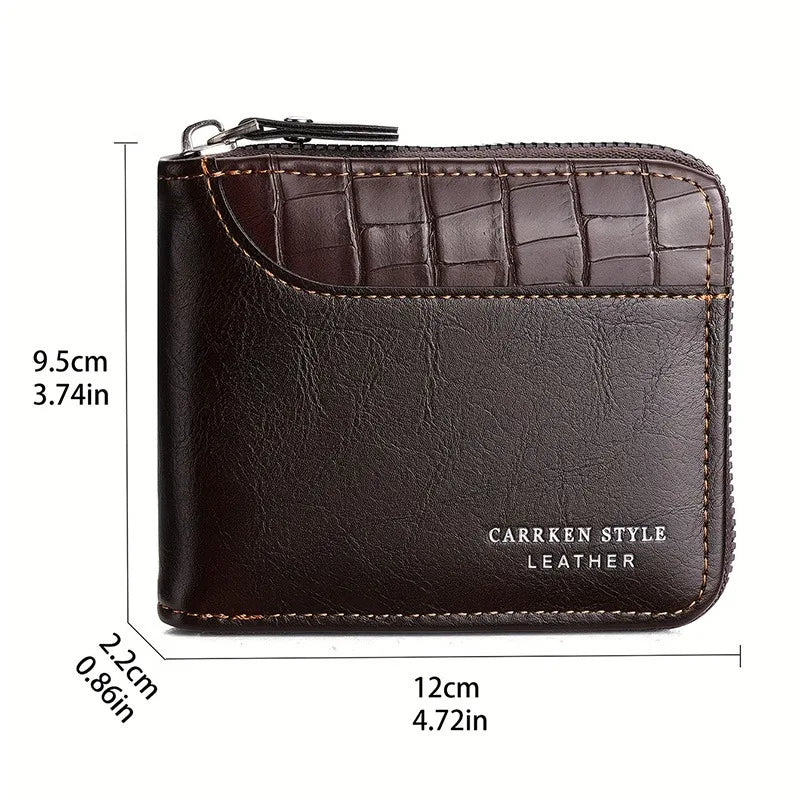 EliteShield Zipper Wallet – RFID Protection for Men