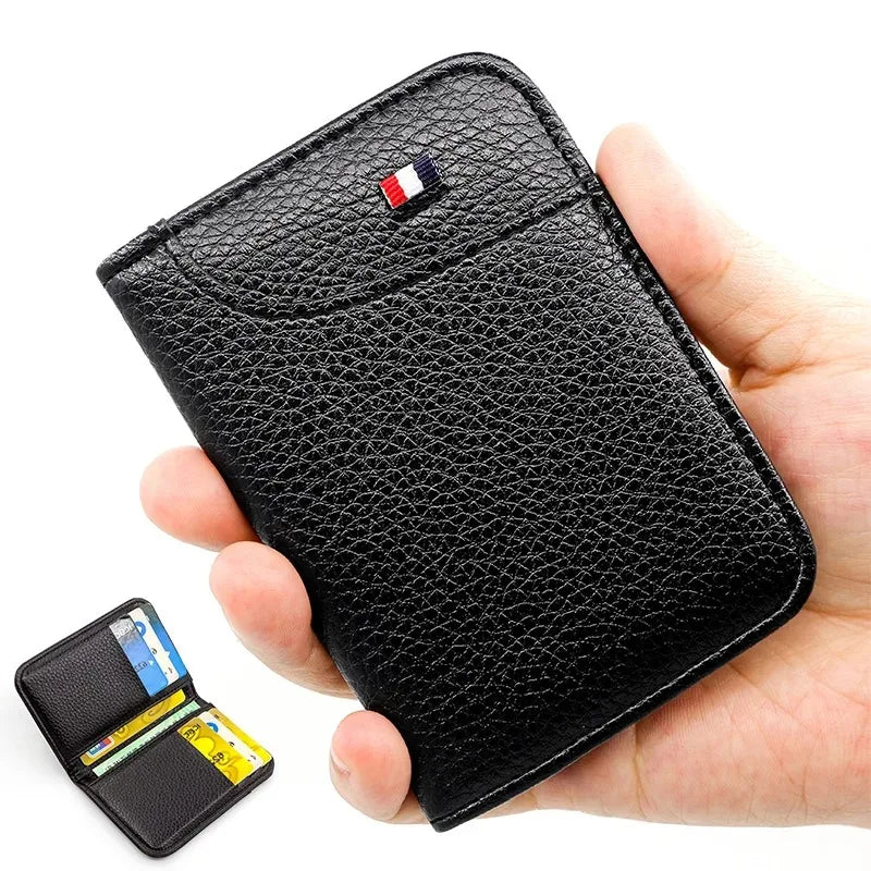 Portable Super Slim Soft Wallet – PU Leather Mini Credit Card Holder for Men