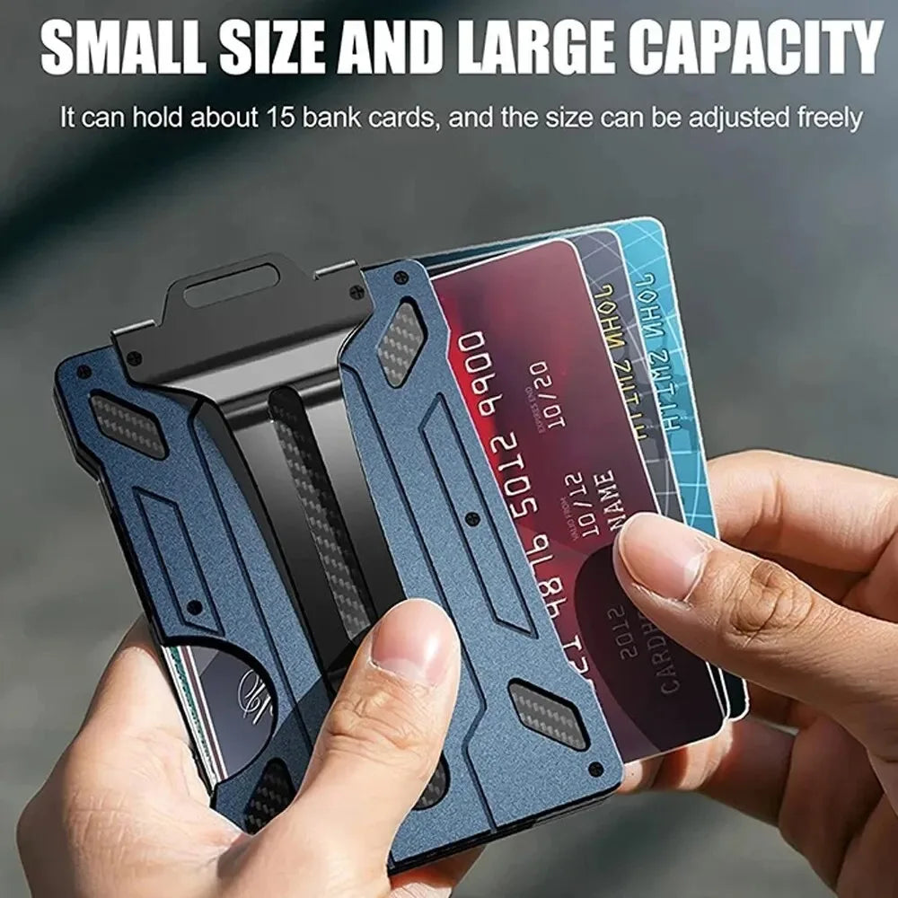 Transparent Card Holder – RFID Anti-theft Brush for Men