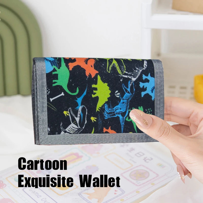 Trifold Casual Wallet – Cartoon Money Bag for Kids and Students