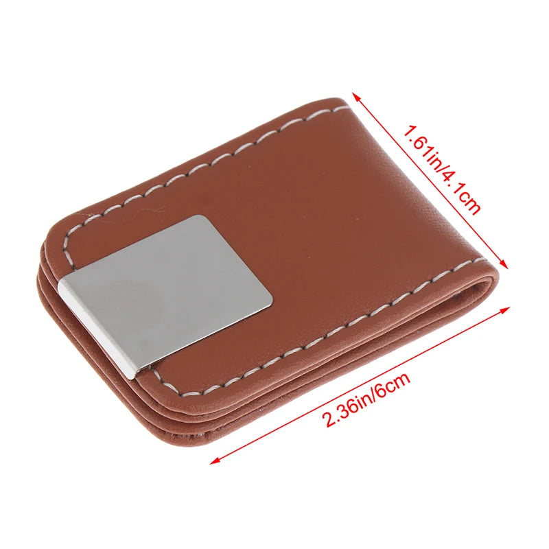 MagClip Slim Magnetic Money Clip – PU Leather Wallet for Cards and Cash