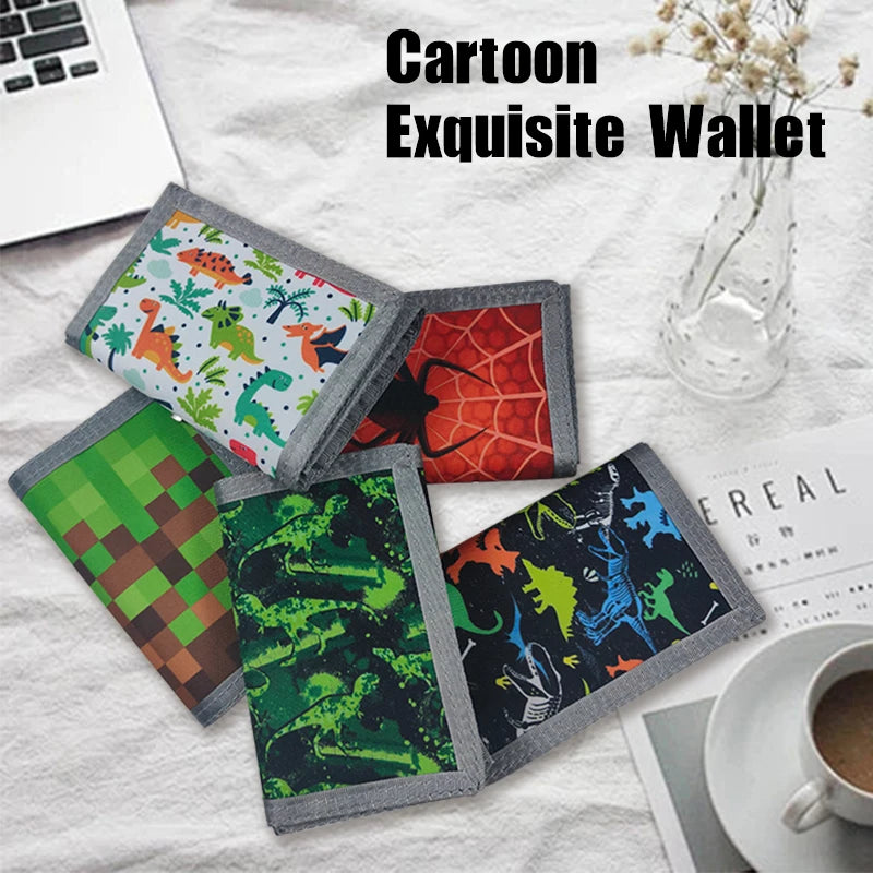 Trifold Casual Wallet – Cartoon Money Bag for Kids and Students