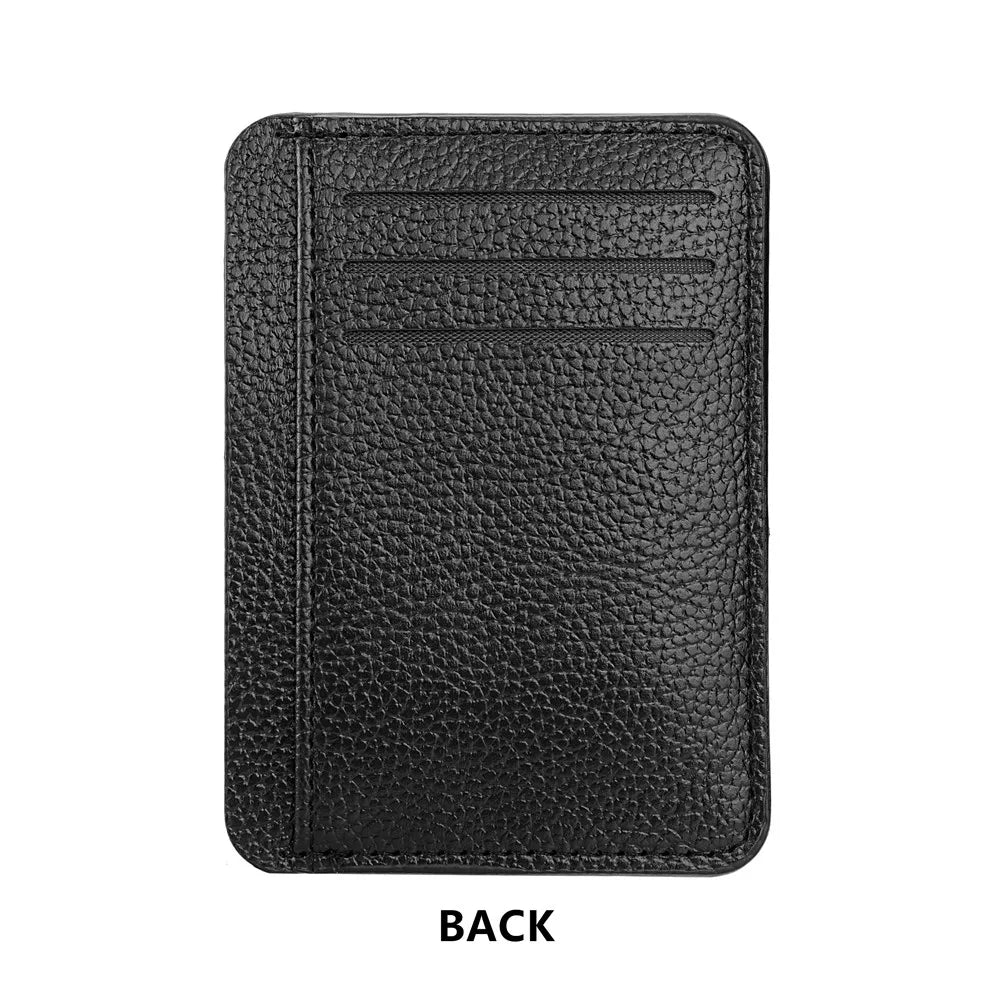 Ultra-Thin PU Leather Credit Card Wallet – Minimalist Business Card Holder