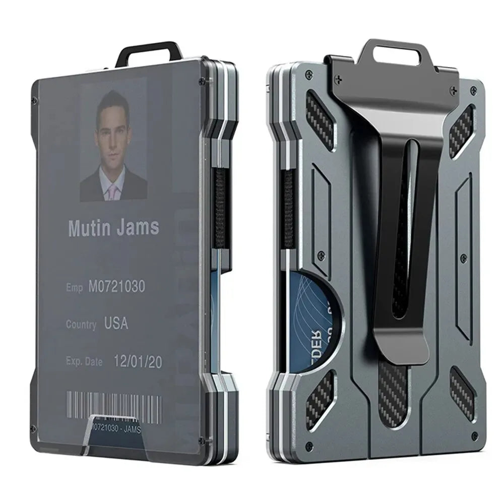 Transparent Card Holder – RFID Anti-theft Brush for Men