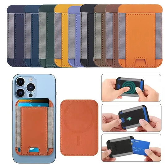 MagnaGrip Leather Wallet Case – Magnetic Card Holder for iPhone 14/13/12 Series