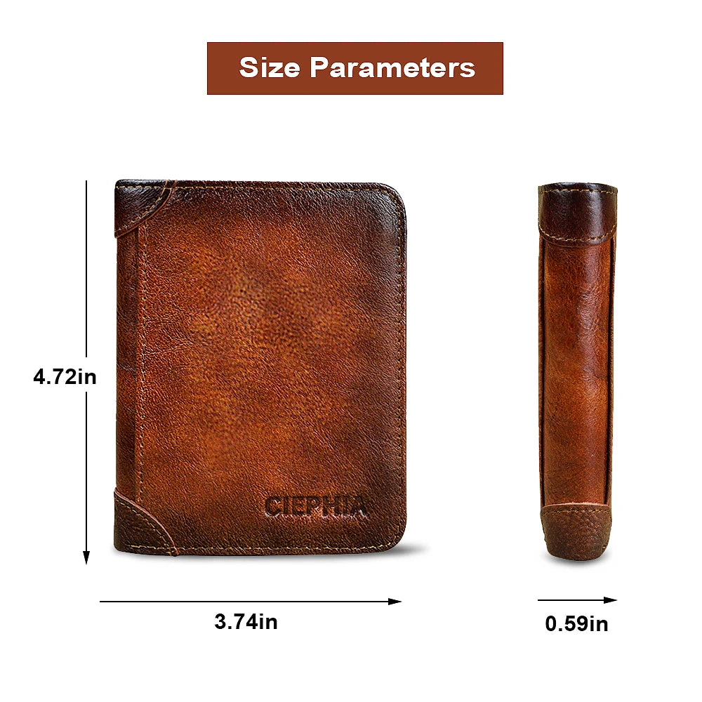 Vanguard RFID Leather Wallet – Slim Vintage Design.