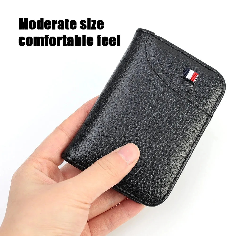 Portable Super Slim Soft Wallet – PU Leather Mini Credit Card Holder for Men