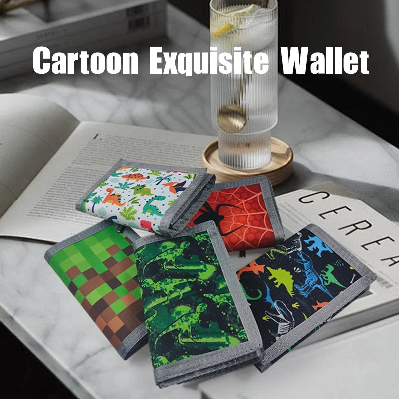 Trifold Casual Wallet – Cartoon Money Bag for Kids and Students