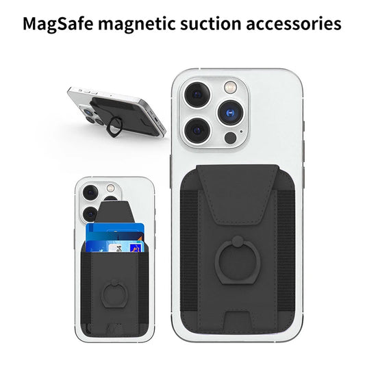 MagSafe Magnetic Leather Wallet – Card Holder for iPhone 15, 14, 13, 12, 11 Pro Max, and Samsung S24, S23, S22 Ultra