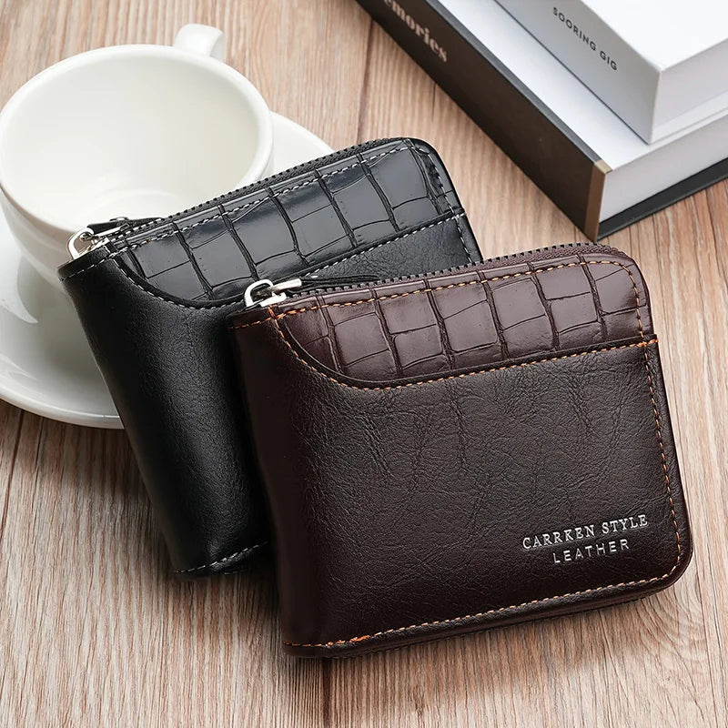 EliteShield Zipper Wallet – RFID Protection for Men