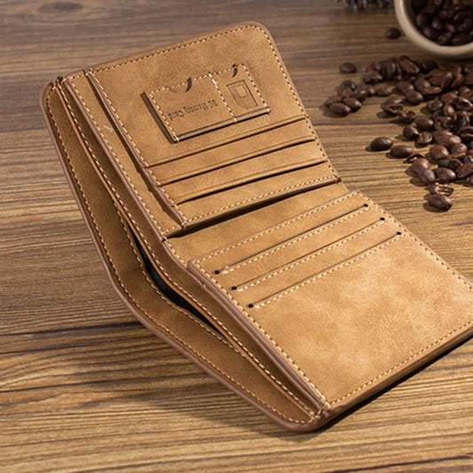 MetroFold Leather Wallet – Slim Business Bifold for Men