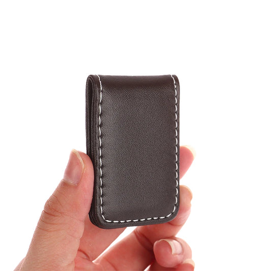 Slim Vintage Money Clip Wallet – Strong Magnet PU Leather Credit Card and Cash Holder